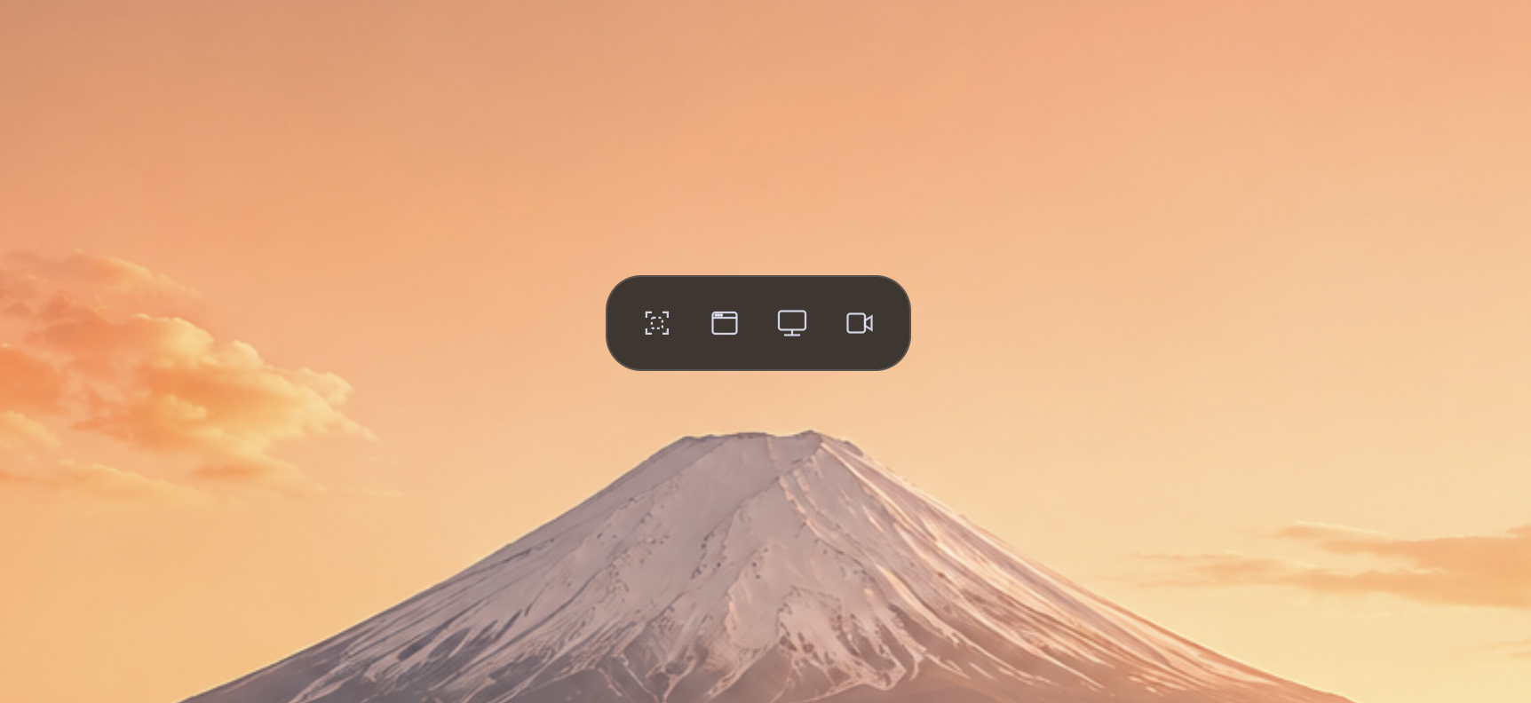 Orange Fuji capture mode selector